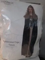 UNDERWRAPS RENAISSANCE QUEEN GREEN CAPE ONE SIZE