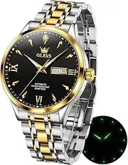 [OLEVS] Automatic Mens Watches Self Winding Mechanical Business Luxury Dress Wrist Watch Stainless Steel Waterproof Luminous Day Date