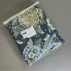 Pottery Barn Bloom Floral Sateen Duvet Cover Full Queen Blue Tan Green Birds NEW