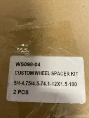 Custom Wheel Spacer Kit, 5H-4.75/4.5-74.1-12X1.5-100 2pcs., Part #WS098-04
