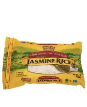 Golden Star Jasmine Rice. 5 lb bag. ( 2 pack) bundle. Thai Hom Mail. Prime grade