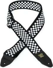 Ernie Ball Jacquard Guitar Strap - Black & White Checkered
