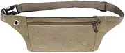 2023 Running Sport Canvas Bum Bag Waist Phone Money Belt Zip Hiking Pouch Wallet Khaki