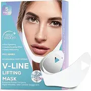 V Line Mask, Chin Up Patch, Double Chin Reducer, V-Shape Lifting Up Face Mask - Anti-Age Face Slimming Lifting Patch - V-Line Anti Wrinkle Firming Moisturizing Tape Mask - Pack of 5 Masks