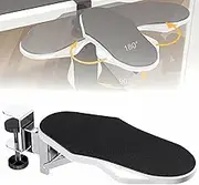 Hovadova Computer Arm Rest Support Extender for Desk, Adjustable Rotating Arm Wrist Rest Pad Holder, Ergonomic Elbow Rest Holder, Folding, Rotating,Computer Desk Extender Tray for Home and Office