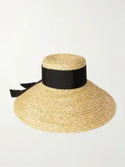[Eugenia Kim] Eugenia Kim - Mirabel Grosgrain-trimmed Straw Sunhat - Neutral - One size One size Neutrals