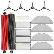 For Roborock S8 / S8+ Robot Vacuum Cleaner Main Side Brushes Hepa Filters Mop Cloth Washable Accessory Set as shown