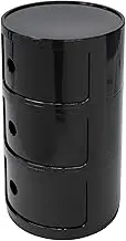 SK Designer Living Replica Anna Castelli Ferrieri Componibili Round Storage Unit 3 Tier - Black