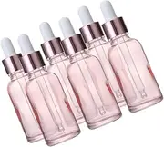 WRITWAA 6Pcs Essential Oil Bottles Refillable Glass Dropper Bottles for Travel Lightweight Durable for Storing Oils Perfumes and Liquids Easy to Carry