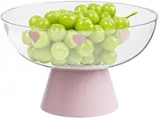 Drainable Fruit Plate, Decorative Fruit Dish Holder for Table, High Base Fruits Bowl with Draining Basket, Creative Drip Basket for Holiday Outdoor Table Buffet Camping