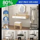 ALFORDSON Dressing Table Stool Set Floating Makeup Mirror LED Vanity Desk
