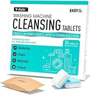 Washing Machine Cleaner Tablets 24 Pack - 1 Year Supply Washing Machine Cleaning Tablets for HE Front Loader & Top Load Washer,Septic Safe Washer Machine Cleaner Tablets, Eco-Friendly Deodorizer