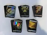 MTG Decks & More 100 FOIL Full Art Basic Lands - Magic The Gathering - 20 Swamp, Mountain, Forest, Plains, Island - MTG