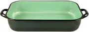 Urban Style 4.8L Enamel Baking Dish Rectangle Roasting Tray Oven Bakeware Green