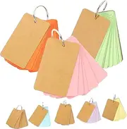LALAFINA Flashcards Ring Memo Note Cards Office Notepad Notepad Ring Blank Flashcards DIY Note Pads Student