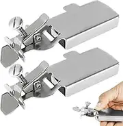 2Pcs Magnetic Seam Guide for Sewing Machine, Stainless Steel Sewing Hemmer Guide, Multifunctional Straight Line Hems Sewing Ruler, Hem Guide Tool, Curved Line Seam Guide for All Sewing Machine (C)