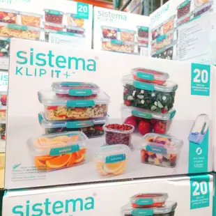 COSTCO代購 好市多 Sistema KLIP IT系列 塑膠密封盒含蓋 20件組 保鮮盒 塑膠盒 塑膠保鮮盒 保鮮