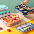Bento Box Good Sealing Organization 4 Grids Fruit Box Office Worker Light Lunch