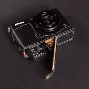 Genuine Real Leather Half Camera Case Bag Cover Handmade For Nikon Coolpix A