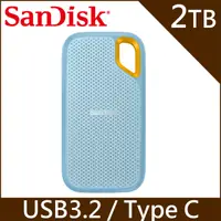 在飛比找PChome24h購物優惠-SanDisk E61 2TB 2.5吋行動固態硬碟 (天藍