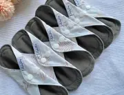 Reusable Washable Cloth Sanitary Panty Liner Menstrual Pad + Free Mini wet Bag