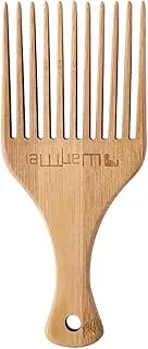 Wood Hair Pick - Wooden Hair Comb | Wood Hair Pick for Curly Hair, Detangling Hair Pick | Light Weight Natural Curly Hair Comb, Volumizing Pick Hair Comb for Women, Men, Home