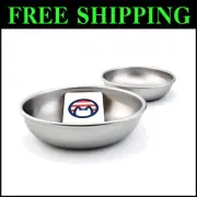 2-Piece Stainless Steel Cat Bowls – Whisker Friendly & Veterinarian Approved