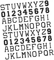 Hohopeti 72Pcs Iron Letter Number Patches DIY Patches for Clothing Bags Hats and More Easy to Apply for and Repair