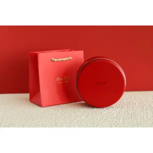 【現貨】【馬口鐵盒】紅色極簡素色中號曲奇盒 餅乾糖果盒 圓形喜糖盒子 伴手禮盒 馬口鐵盒