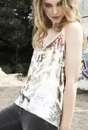 BNWT SASS & BIDE 'Alone Again' Hand Sequined Silk Vest - Size 6 - $590