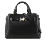 MICHAEL KORS MKREED 金色標誌皮帶釦設計小款二用包(黑色) 35S3G6RS1T BLACK