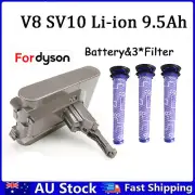 For Dyson V8 SV10 21.6V Li-ion 9.5Ah Battery & Filter Set Handheld Fluffy Vacuum