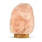 Pink Himalayan Rock Salt Lamp 100% Natural Pink Salt with Wood Base