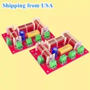 2Pcs 4-Way 3 Way Treble + Midrange + Dual Bass Speaker Crossover Divider 200W