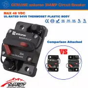 30A AMP Circuit Breaker Dual Battery Manual Reset IP67 W/proof 12V 48 Volt Fuse