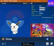 Pokemon Scarlet/Violet EEVEE ✨SHINY Lv.1 6IV Modest w/ Masterball Item TRADE!