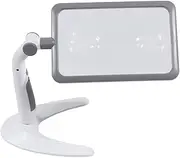 WOFASHPURET LED Magnifying Lamp with Adjustable Light Handheld Desktop Magnifier for Reading Crafting and Detailed Work for Seniors and Visual Assistance