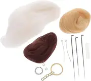 PLAFOPE 1Set Cat Felting Material Kit DIY Craft Supplies for Safe Wool Felting Kit for Creative Imagination and Hands Fun Birthday Present for Animal Lovers