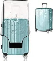 [Generic] Suitcase Cover Protectors, Clear PVC Luggage Protector Waterproof DustProof Scratchproof Trolley Case Cover 20-30 Inch Fits for Business Trip Travel School Daily Using (26 Inch)