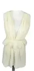 Luxxel Boutique Deep Plunge Ivory Sheer Mini Sleeveless Women S Dress New WS3