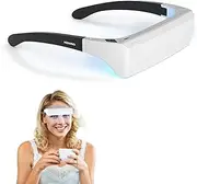 GentleGlow MEINNO Light Therapy Glasses, Blue-White UV-Free Daylight Sunlight Lamp, Boost Energy, 10000 Lux, White Plastic, Indoor Use