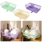 Dish Rack Chopsticks Container Portable Self Draining with Spout Kitchen Drying