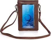 [ZORSOME] Touch Screen Crossbody Purses,Multi-Functional Clear Window Phone Purse Wallet Case Adjustable Strap for Travel, Shoulder Bags