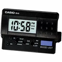 在飛比找蝦皮商城優惠-【CASIO】摺疊電子音樹脂鬧鐘-黑(PQ-10-1)正版宏