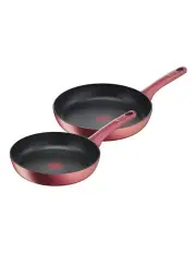 [Tefal] Induction Non-Stick Frypan 2 Piece Set 24/28cm in Red