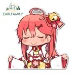 EARLFAMILY 13CM X 12.8CM HOLOLIVE SAKURA MIKO 汽車貼紙後備箱摩托車衝浪板