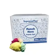 New Color Knit Cotton Wiping Cloths Rags 5 lbs. Box Multipurpose Cleaning Cloths