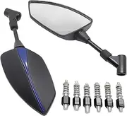 Handlebar Mirror TRACER 900GT 700GT 700 900 GT MT09 MT07 MT 07 09 10mm Motorcycle Adjustable Rearview Rear View Mirrors Side Mirror(Blue)