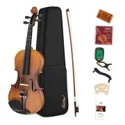 Violin Set Fiddle EVA-3 Matte fo Beginners with Hard Case, Rosin, Shoulder 3/4
