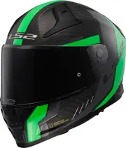 LS2 FF811 Vector II Carbon Grid Helmet, green, Size XS for Men
